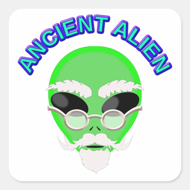 Sticker Carré Un Alien ancien (Devant)
