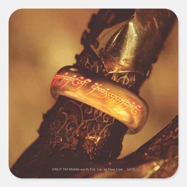 STICKER CARRÉ UN ANNEAU POUR LES RÉGLER TOUS™ (Devant)