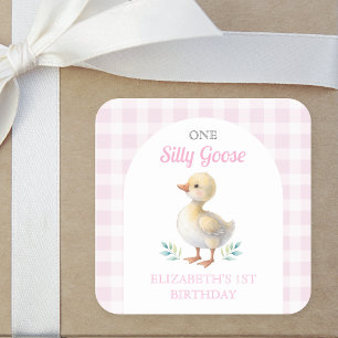 Sticker Carré Un anniversaire de première année pour une fille s
