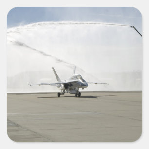 Sticker Carré Un avion F-18