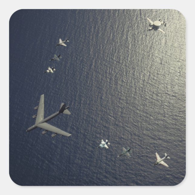 Sticker Carré Un avion Stratofortress B-52 de l'US Air Force (Devant)