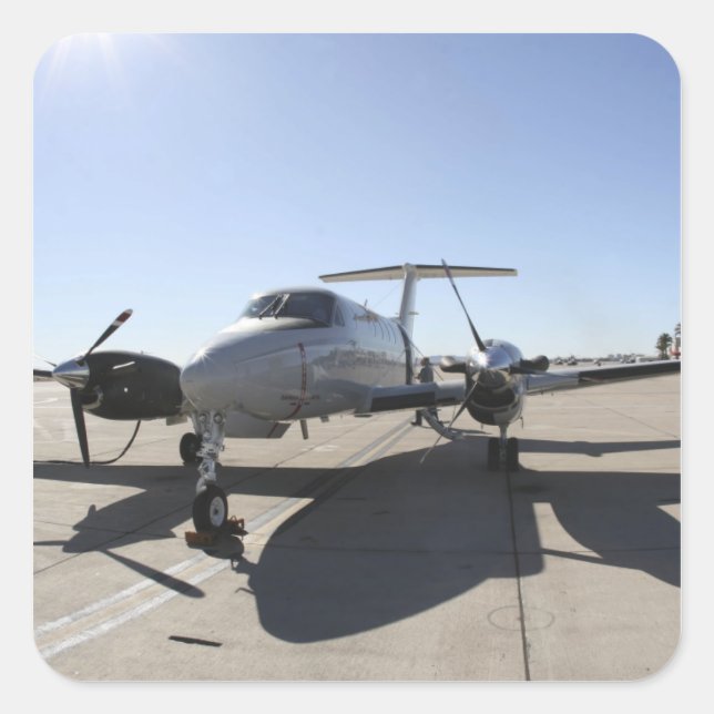 Sticker Carré Un avion UC-12F King Air (Devant)