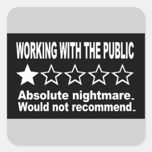 Sticker Carré Un avis d'une étoile 2
