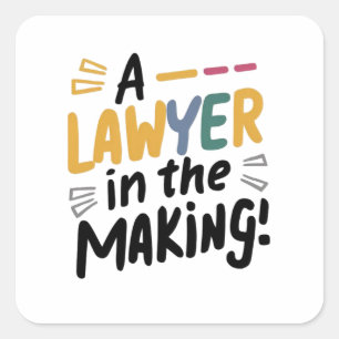 Sticker Carré Un avocat en devenir