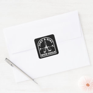 Sticker Carré Un Avocat Étudiant Drôle Juste Une Fille Avec Des