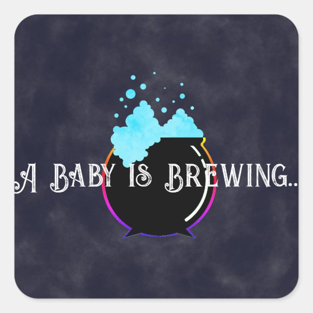 Sticker Carré Un bébé brasse (Devant)