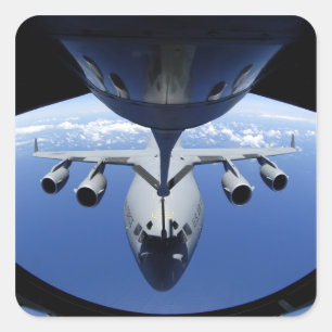 Sticker Carré Un C-17 Globemaster III reçoit du carburant