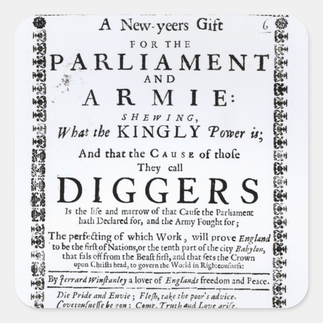 Sticker Carré Un cadeau du Nouvel An (Devant)