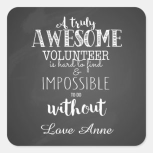Sticker Carré un cadeau vraiment génial personnel bénévole