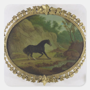 Sticker Carré Un cheval effrayé par un serpent, 1792 (huile sur