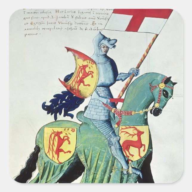 Sticker Carré Un chevalier portant les armoiries de Vérone (Devant)