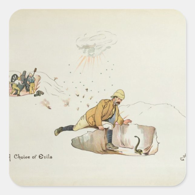 Sticker Carré Un choix de maux du Leaguer de (Devant)