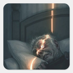 Sticker Carré Un coeur à raconter — Oeil de vautour du mal