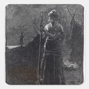 Sticker Carré Un colon de la rivière rouge, 1878