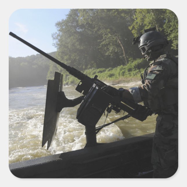 Sticker Carré Un combattant de guerre spéciale (Devant)