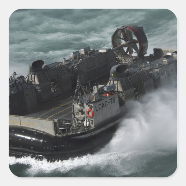 Sticker Carré Un coussin d'air d'embarcation de débarquement de  (Devant)