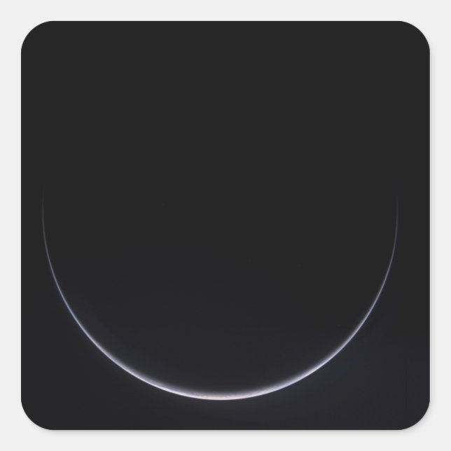 Sticker Carré Un croissant de la Terre illuminé par le soleil (Devant)