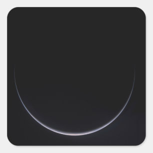 Sticker Carré Un croissant soleil-illuminé de la terre