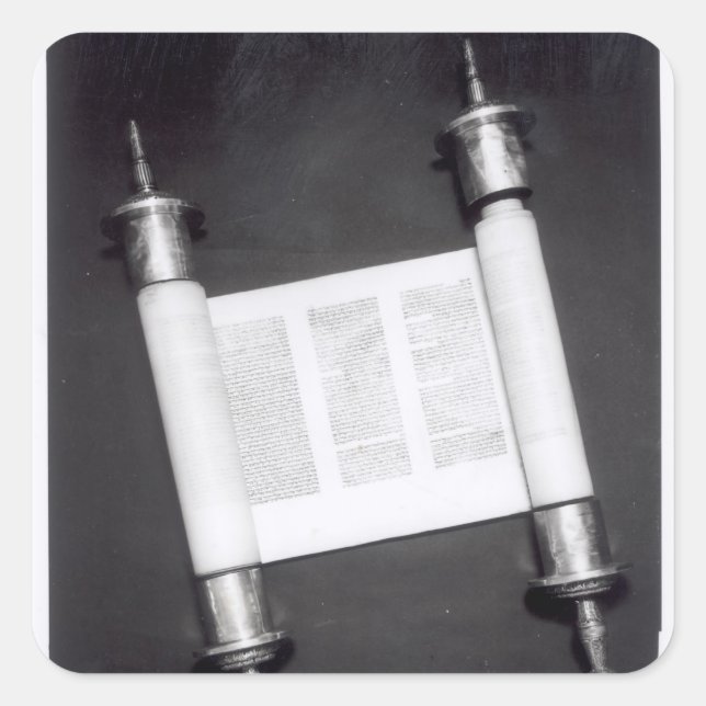 Sticker Carré Un défilement hébreu (Devant)