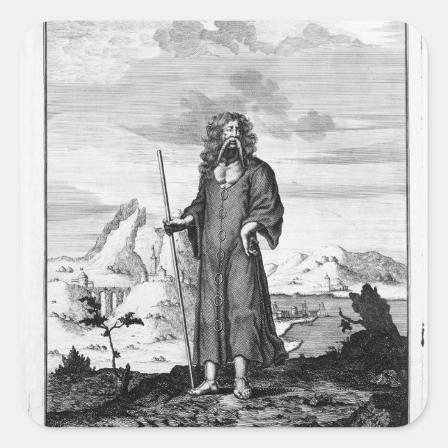 Sticker Carré Un druide (Devant)