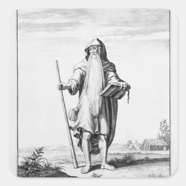 Sticker Carré Un druide (Devant)