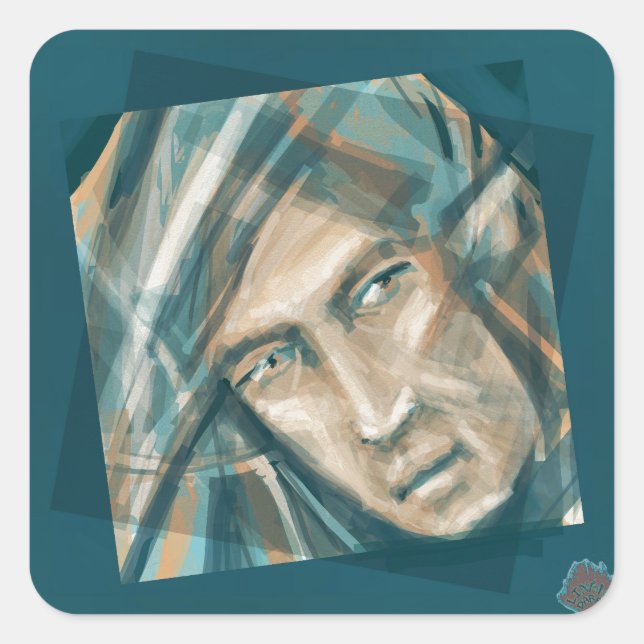 Sticker Carré Un Elfe Vert provocateur (Devant)