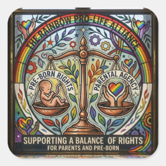 Sticker Carré Un équilibre des droits entre les parents et le pr