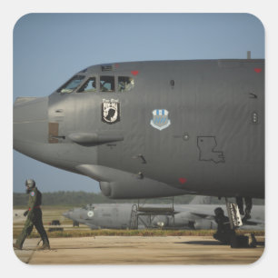 Sticker Carré Un équipage aérien de l'Armée de l'Air d'USA