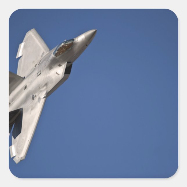 Sticker Carré Un F-22 Raptor (Devant)
