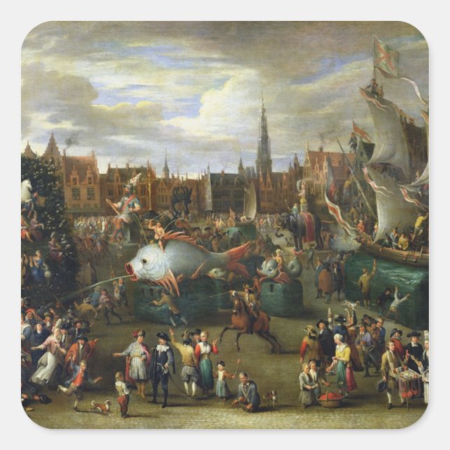 Sticker Carré Un festival à Anvers (Devant)