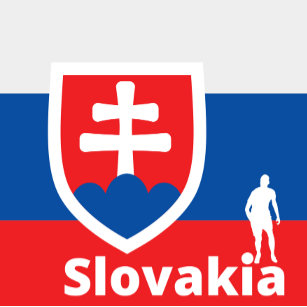 Sticker Carré Un footballeur slovaque utilise un point comme un 