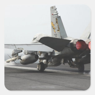 Sticker Carré Un frelon de F/A-18C lance du poste de pilotage 2