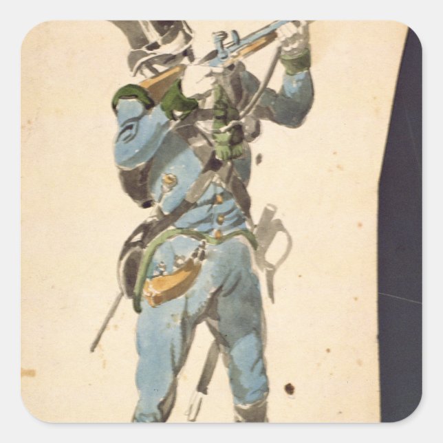 Sticker Carré Un fusil des geôliers autrichiens (Devant)
