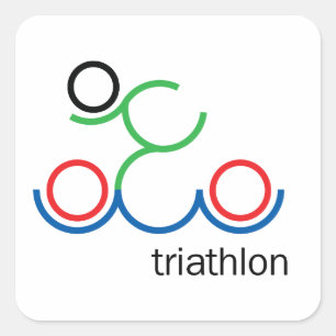 Sticker Carré Un grand cadeau de Triathlon pour votre ami ou fam