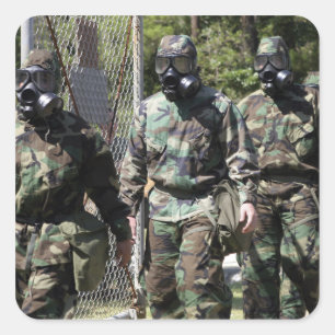 Sticker Carré Un groupe de participants solaires de défi