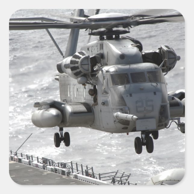 Sticker Carré Un hélicoptère CH-53E Super Stallion (Devant)