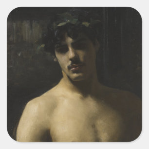 Sticker Carré Un homme porte des lauriers