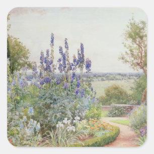 Sticker Carré Un jardin près de la Tamise (w/c)