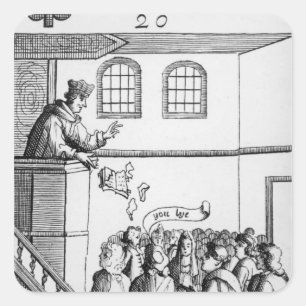 Sticker Carré Un Jésuite prêchant contre notre Bible