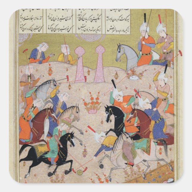 Sticker Carré Un jeu de Polo (Devant)