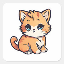 Un joli chat coloré adorable 013