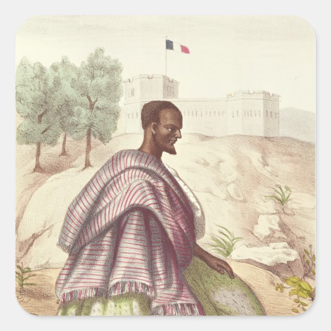 Sticker Carré Un Marabout sénégalais (Devant)