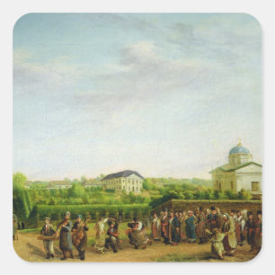 Sticker Carré Un mariage campagnard