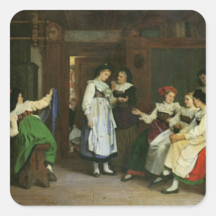 Sticker Carré Un Mariage en Basse-Alsace