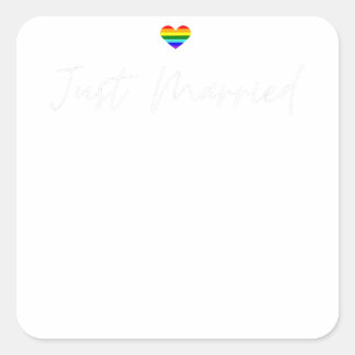 Sticker Carré Un Mariage gay marié LGBTQ Lesbian Bride Gay