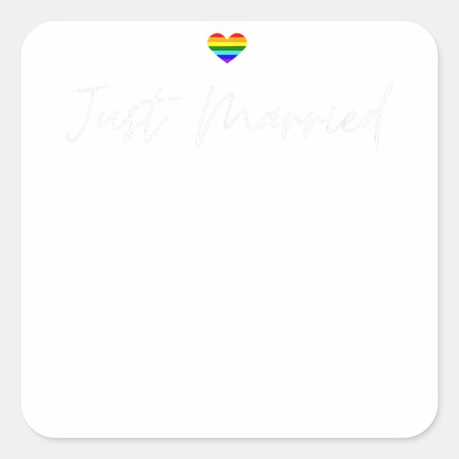 Sticker Carré Un Mariage gay marié LGBTQ Lesbian Bride Gay (Devant)