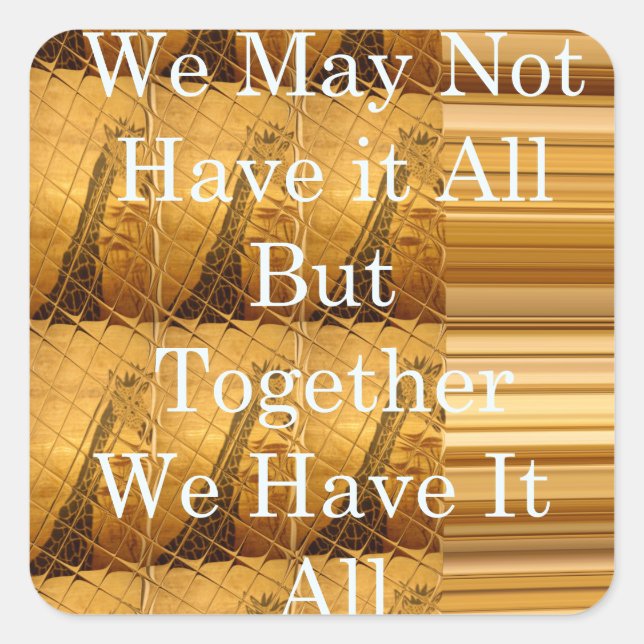 Sticker Carré Un message inspirant avec la conception africaine  (Devant)