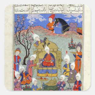 Sticker Carré Un messager apporte des informations à Siavosh