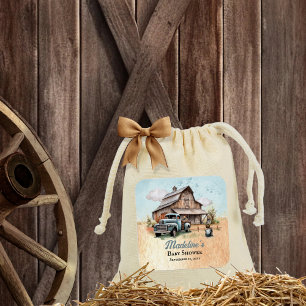 Sticker Carré Un mignon petit Baby shower agricole