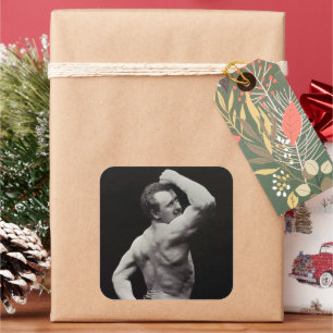 Sticker Carré Un nouvel article de StrongMen Eugen Sandow Bodybu